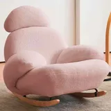 Mecedora Abrazo Panda en color rosa con brazos acolchados envolventes