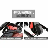 Mecanismo de inclinación de la mecedora para perros: manija roja y varilla ajustable