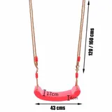 Medidas del columpio infantil: asiento de 43 cm y altura ajustable de 120 a 160 cm