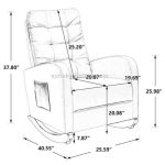 Mecedora Tapizada Capitonada - Imagen 5