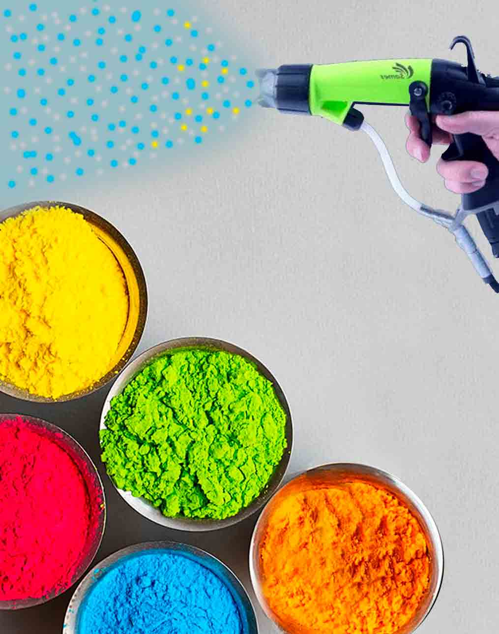 materiales pintura electrostatica