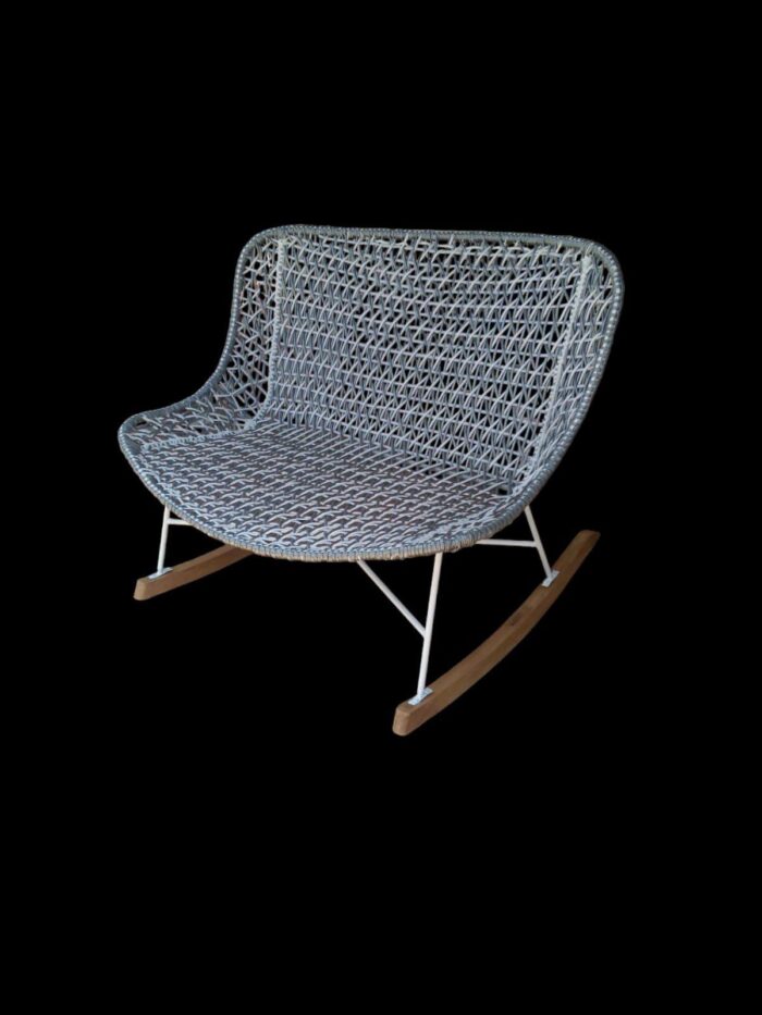 Mecedora Moderna Mimbre Sintetico Amplia (Sin cojines) - Imagen 5