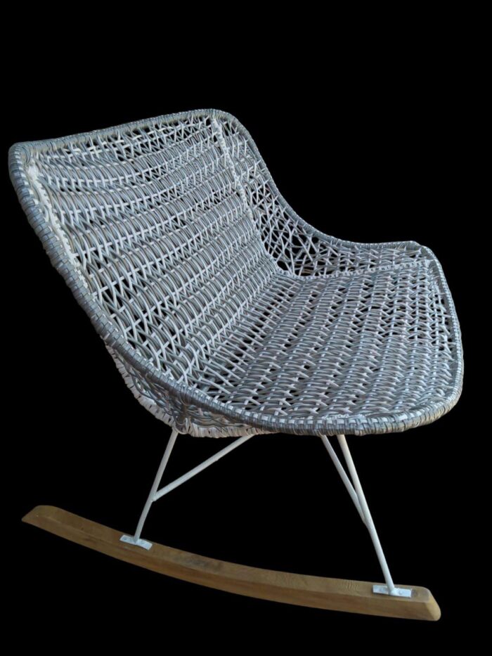 Mecedora Moderna Mimbre Sintetico Amplia (Sin cojines) - Imagen 4